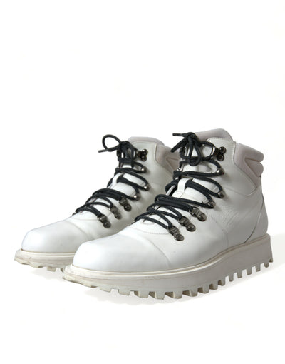 Pristine White Italian Ankle Boots