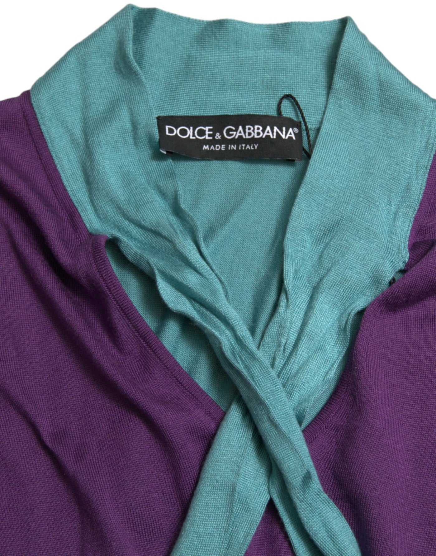 Dolce & Gabbana Multicolor Bow Fastening Pullover Sweater