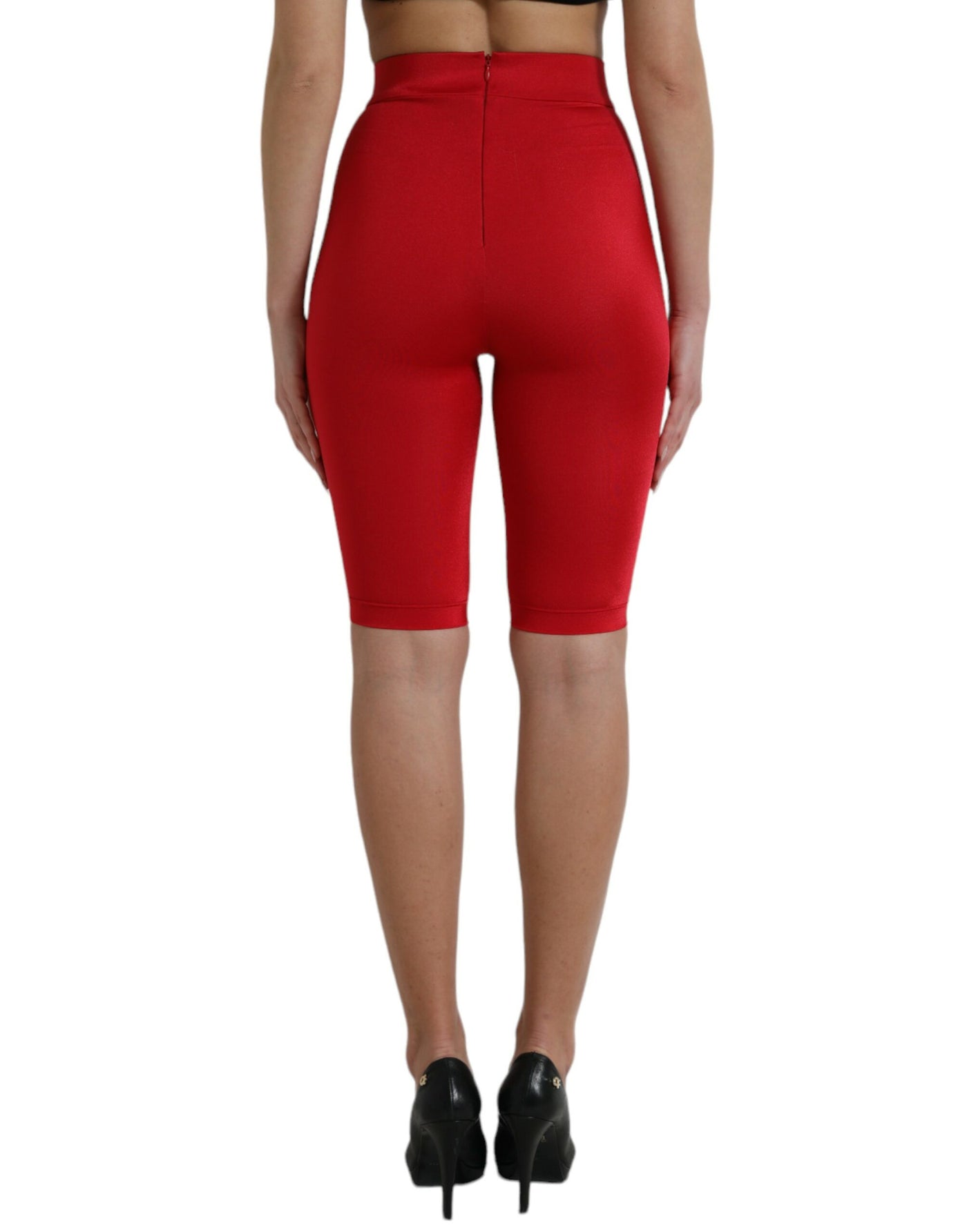 Dolce & Gabbana Chic Red High Waist Leggings Pants