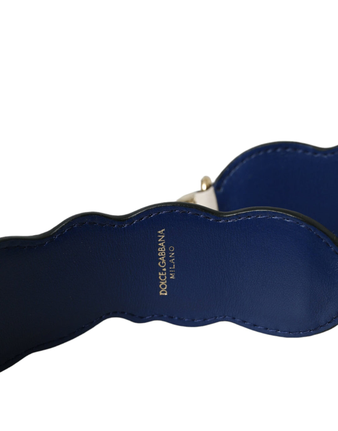 Dolce & Gabbana White Leather Handbag Belt Accessory Shoulder Strap