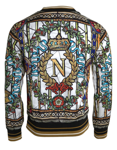 Dolce & Gabbana Napoleon Print Crew Neck Pullover Sweater