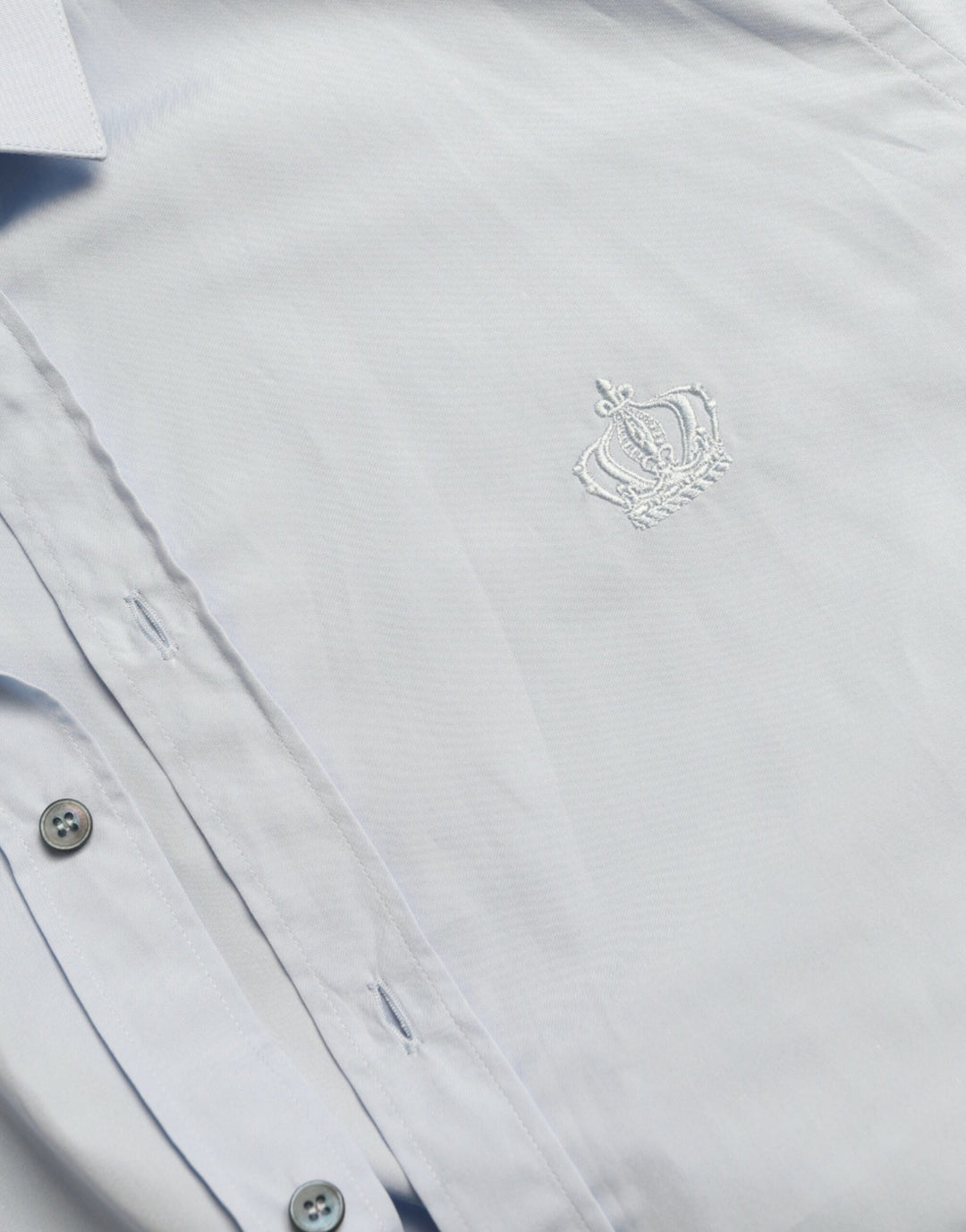 Dolce & Gabbana  Sky Blue Cotton Men Formal GOLD Dress Shirt