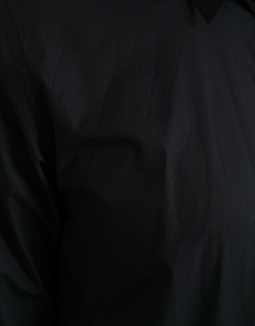 Dolce & Gabbana  Navy Blue Cotton Collared Formal Dress Shirt