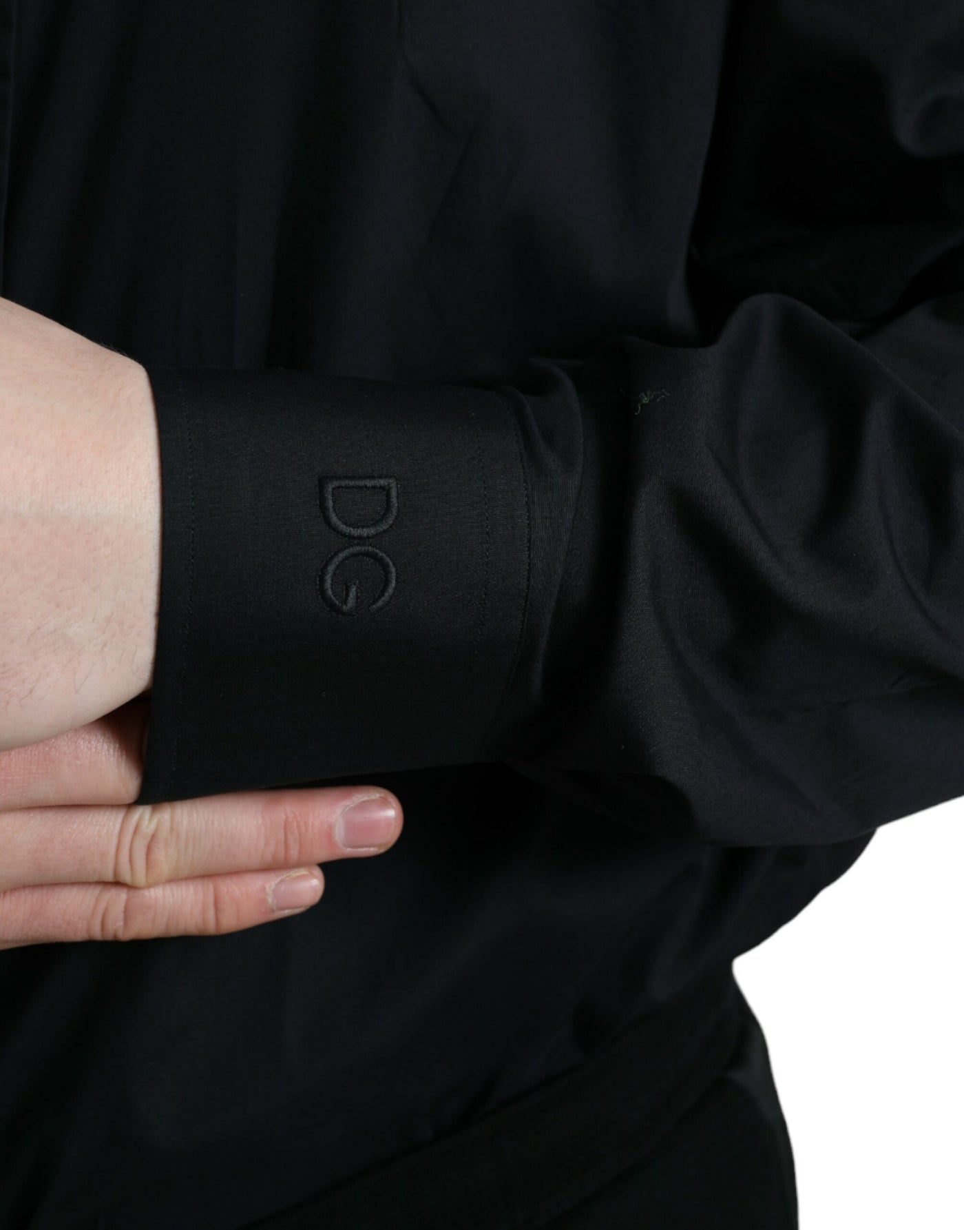 Dolce & Gabbana  Black Cotton Collared Formal Dress Shirt