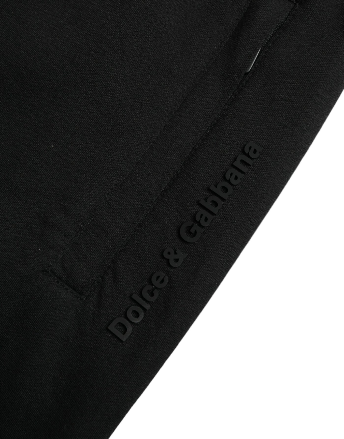Dolce & Gabbana  Black Cotton Blend Men Sweatpants Jogger Pants