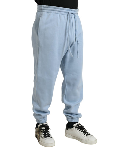 Dolce & Gabbana  Light Blue Cotton Sweatpants Men Jogger Pants