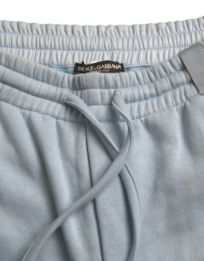 Dolce & Gabbana  Light Blue Cotton Sweatpants Men Jogger Pants
