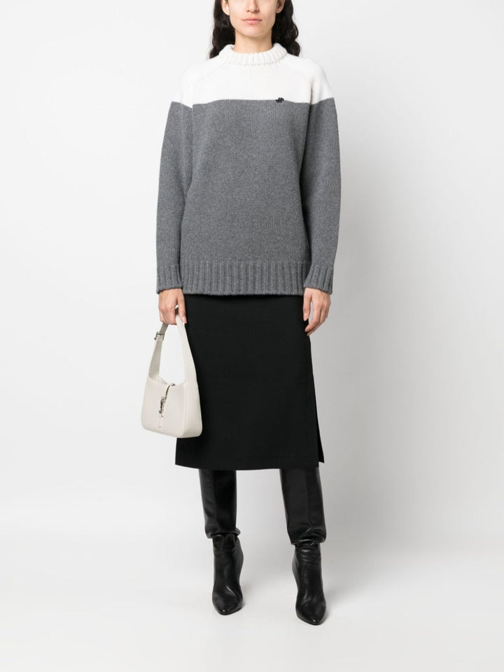 PATOU merino-blend colour-block jumper-3