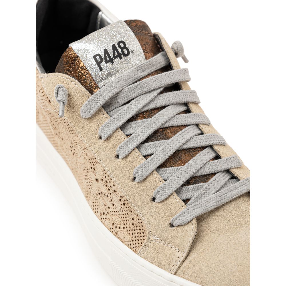 Beige Leather Sneaker