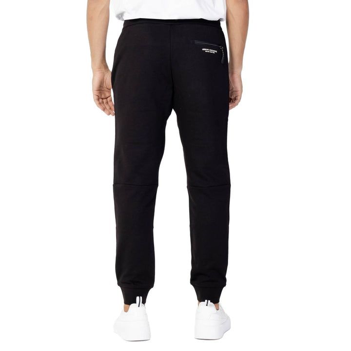 Armani Exchange Black Cotton Joggers Workout Pant