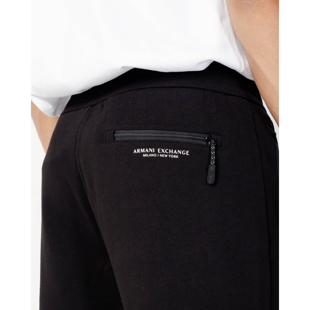 Armani Exchange Black Cotton Joggers Workout Pant