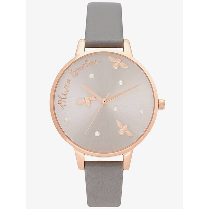 Gray Artificial Leather Watch