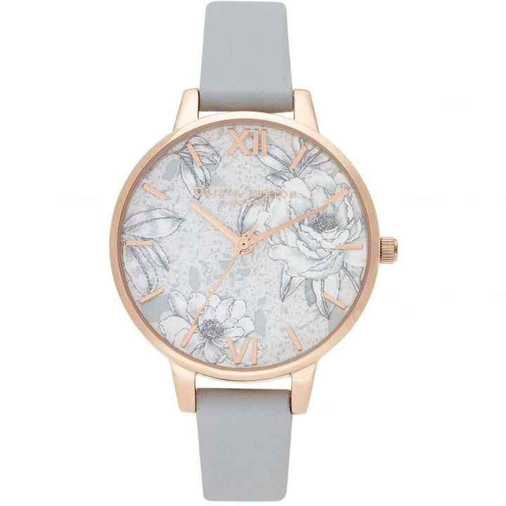 Gray Artificial Leather Watch