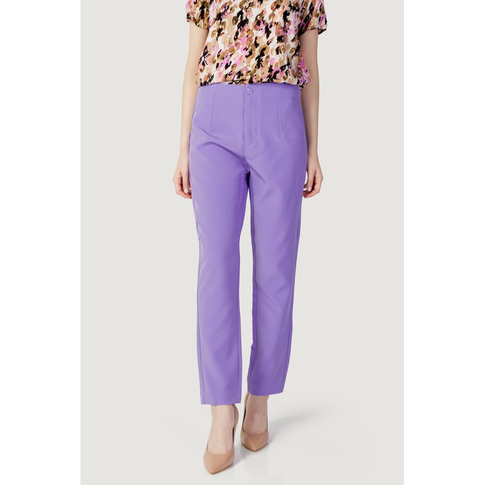 Purple Polyester Pant