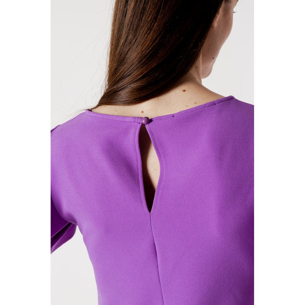 Purple Polyester Midi