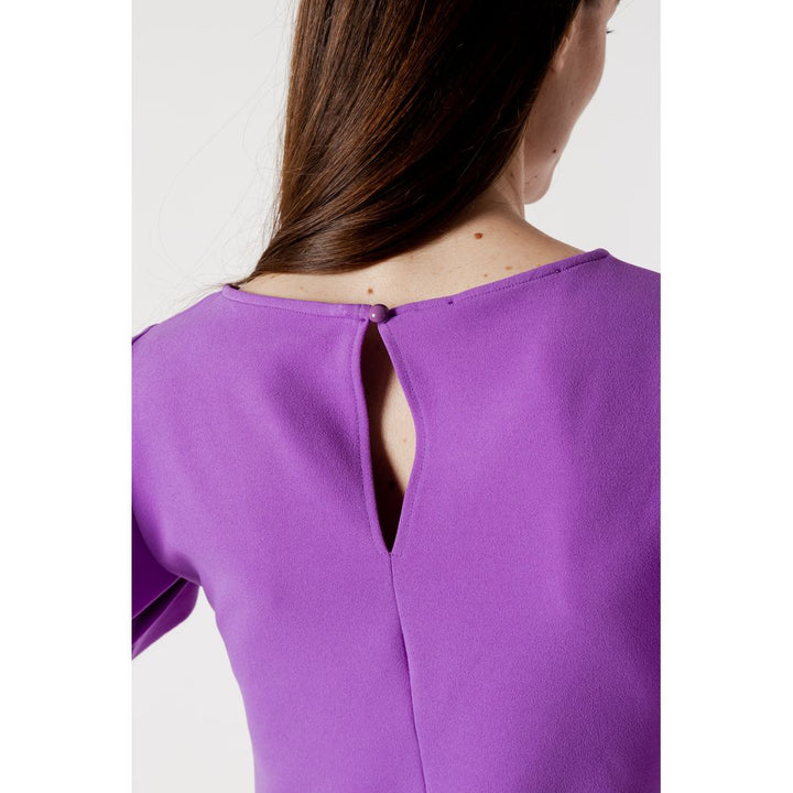 Purple Polyester Midi