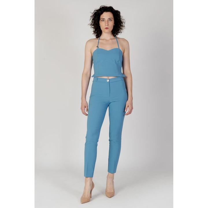 Rinascimento Turquoise Polyester Top