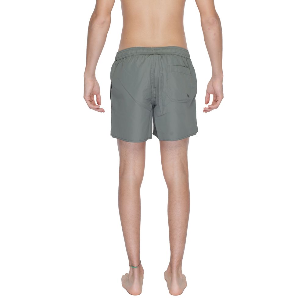 Green Polyester Swim Short