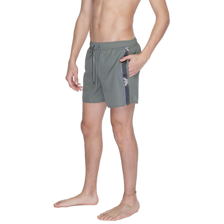 Green Polyester Swim Short