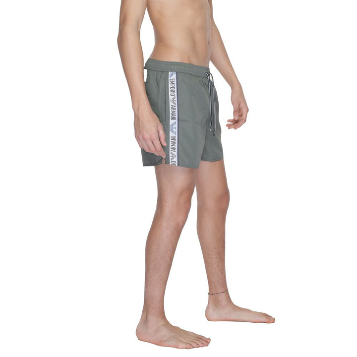 Green Polyester Swim Short