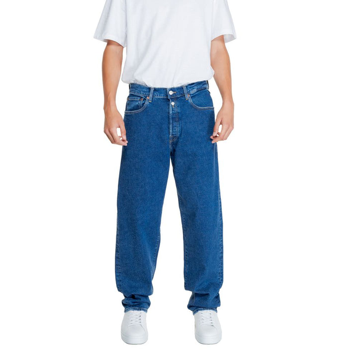 Blue Cotton Relaxed Fit Jean