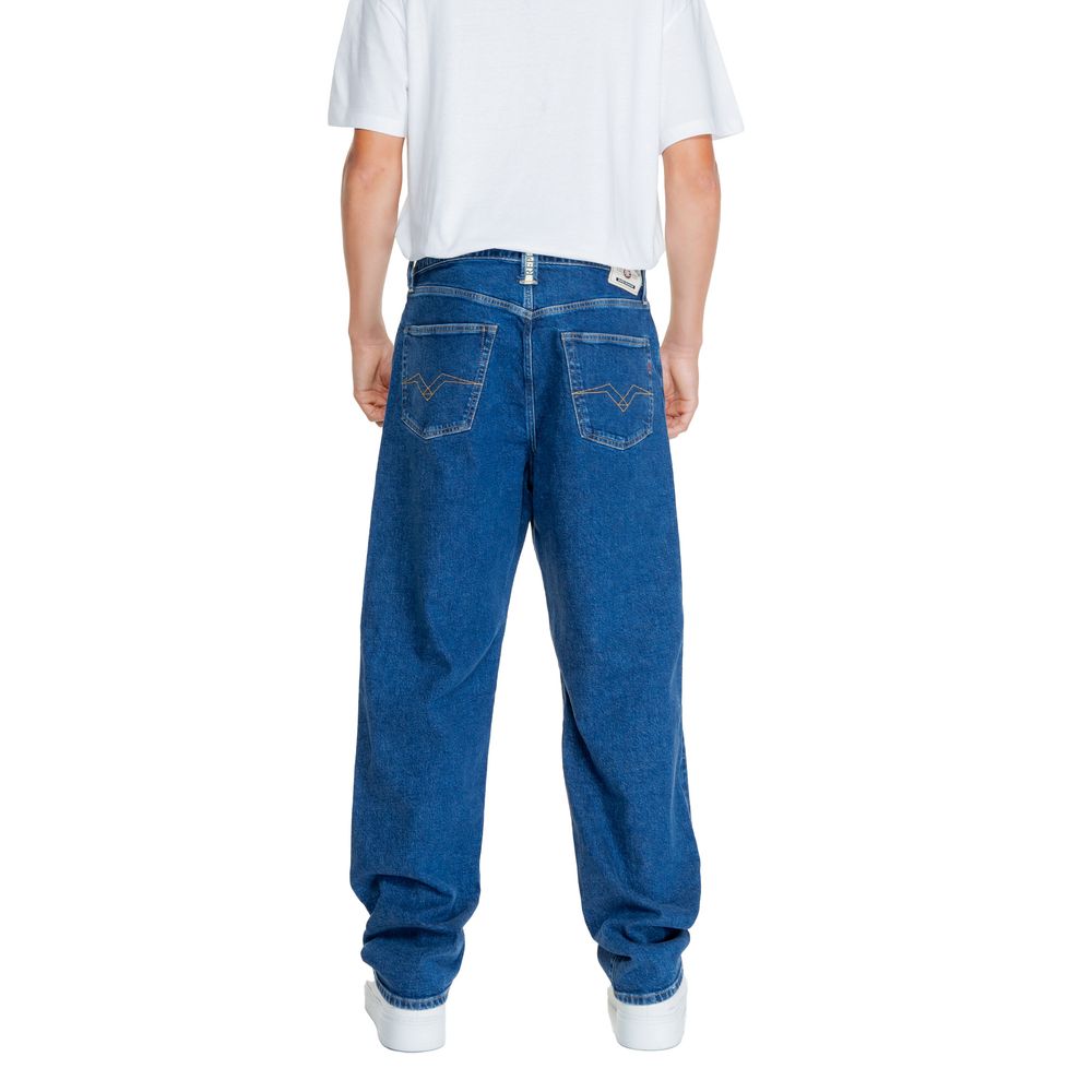 Blue Cotton Relaxed Fit Jean