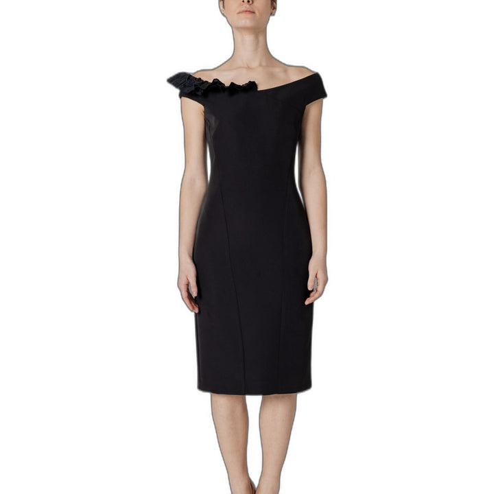 Black Polyester Midi