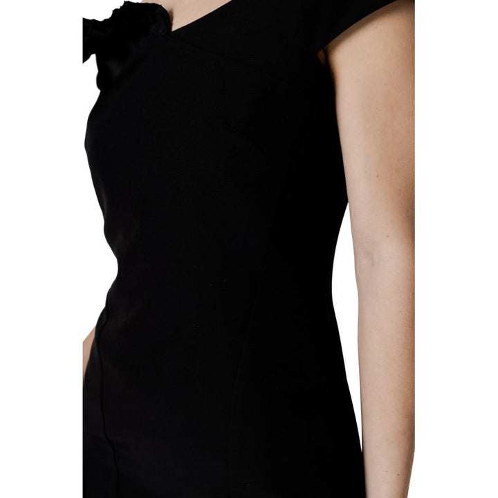 Black Polyester Midi