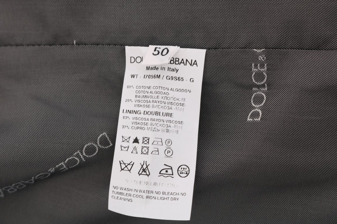 Dolce & Gabbana Gray STAFF Cotton Striped Vest