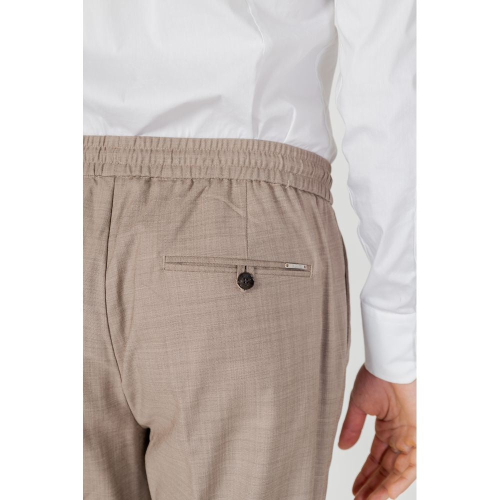 Beige Polyester Pant