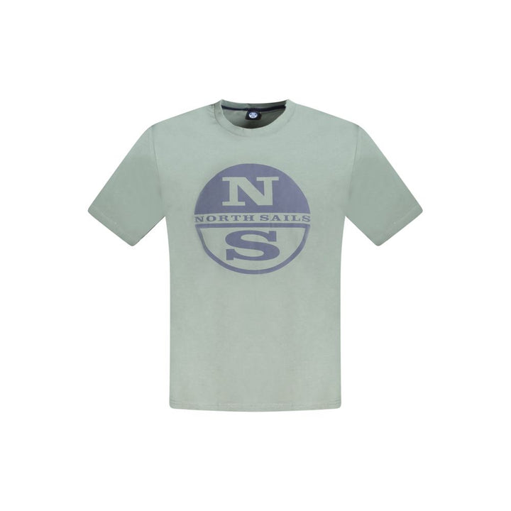 Green Cotton Men T-Shirt