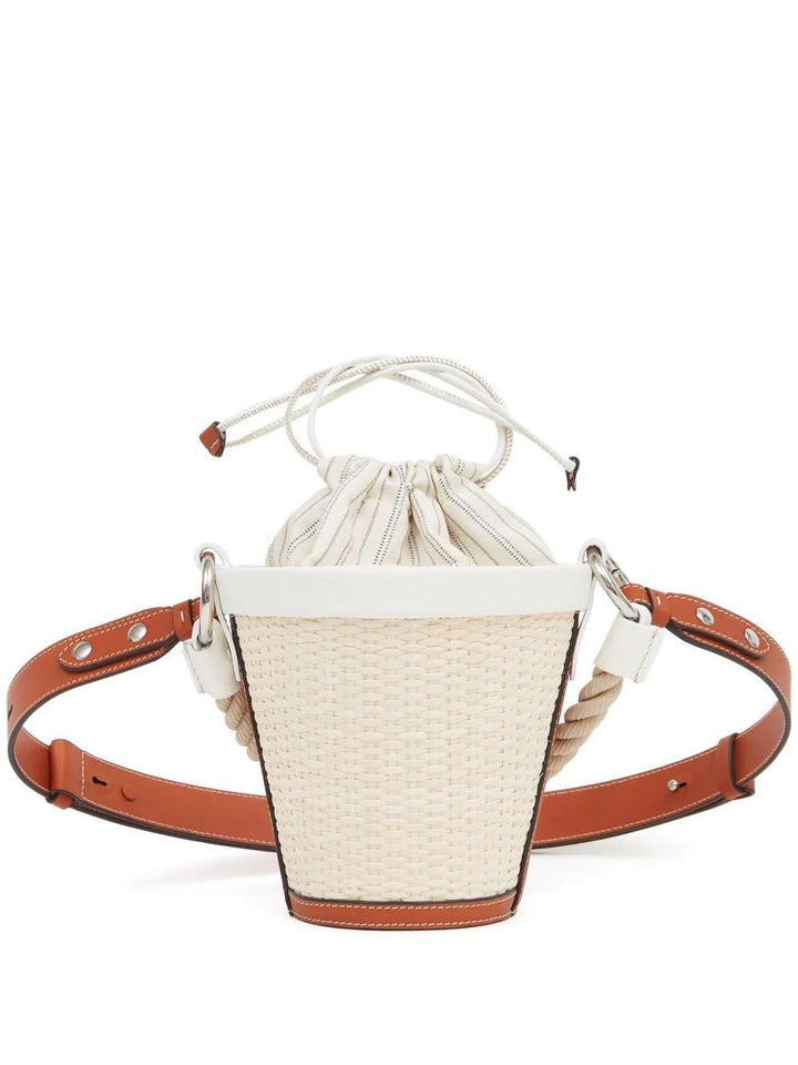 MAISON MARGIELA Fire Bucket woven-raffia shoulder bag-0
