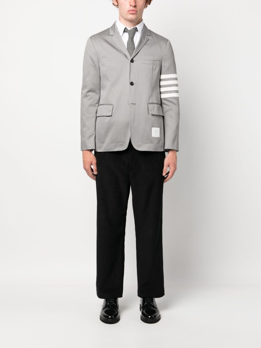 THOM BROWNE UNCONSTRUCTED STRAIGHT LEG SINGLE WELT POCKET TROUSER IN CORDUROY-4