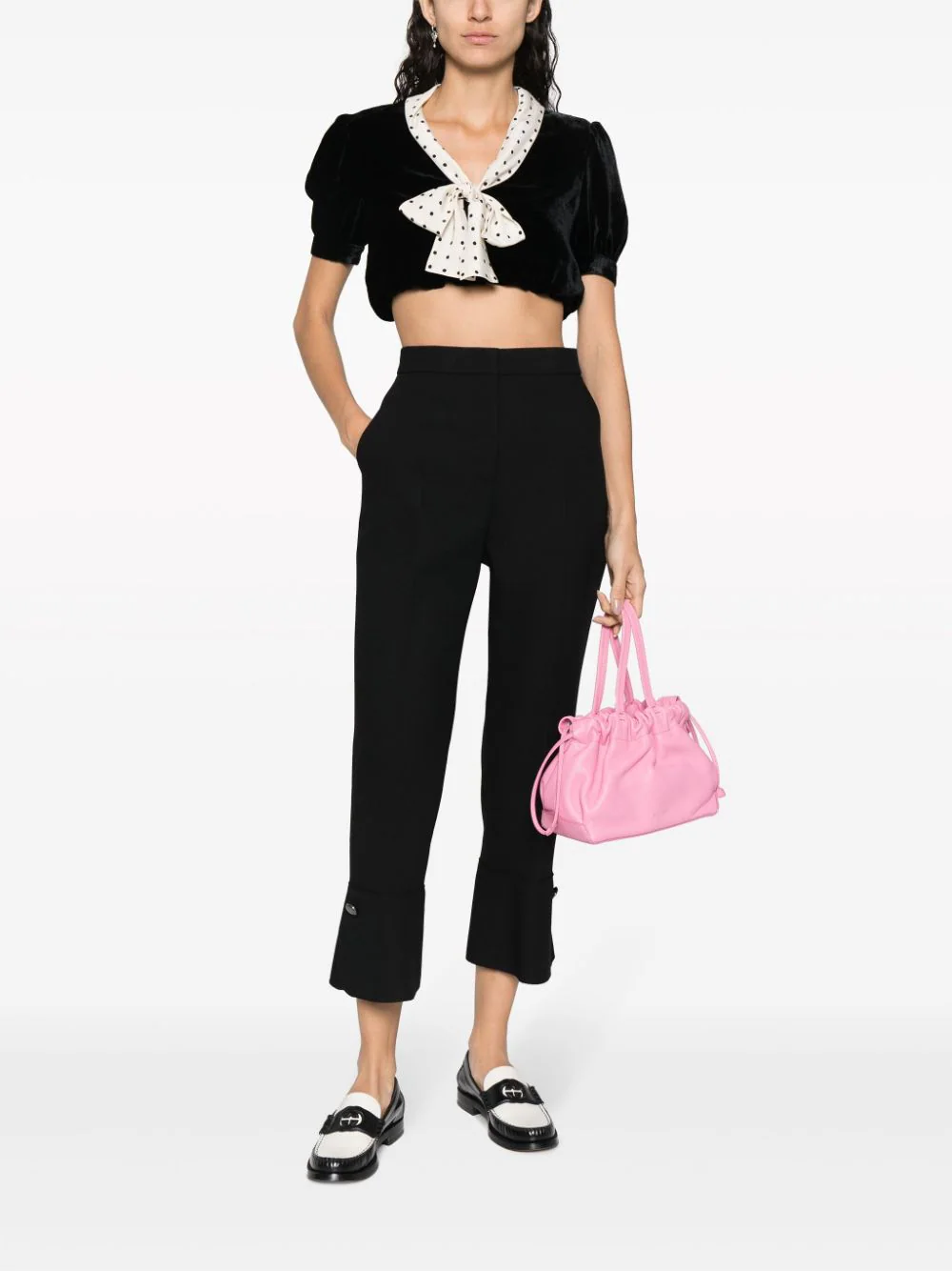 pressed-crease high-waisted trousers-3