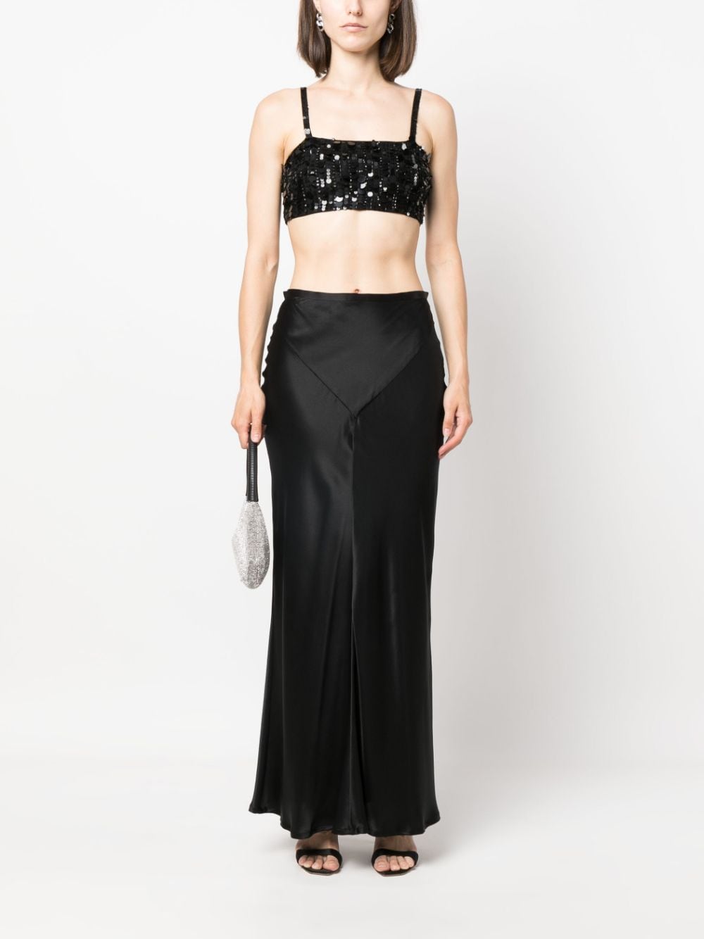 PAROSH sequin-embellished crop top-2