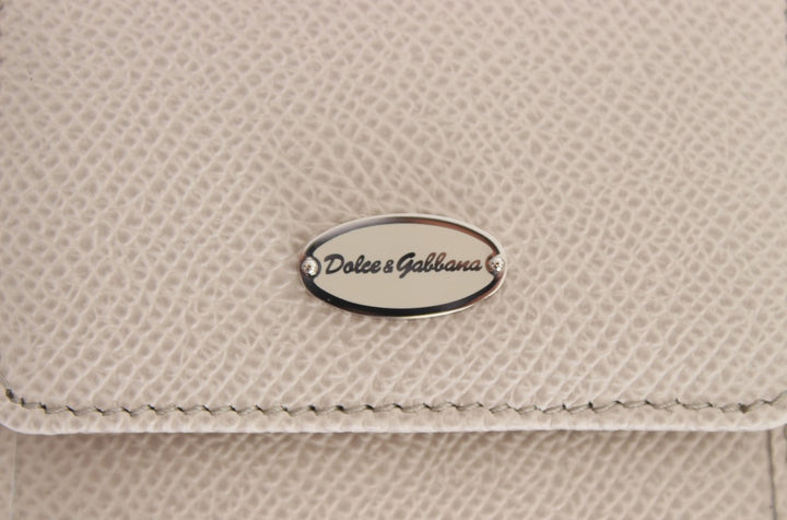White Dauphine Leather Case Wallet
