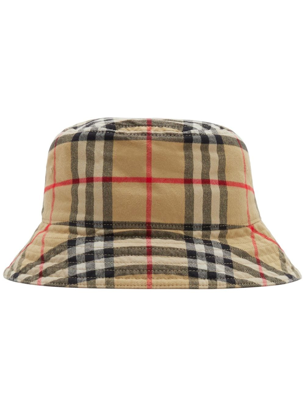 Vintage Check cotton bucket hat-0