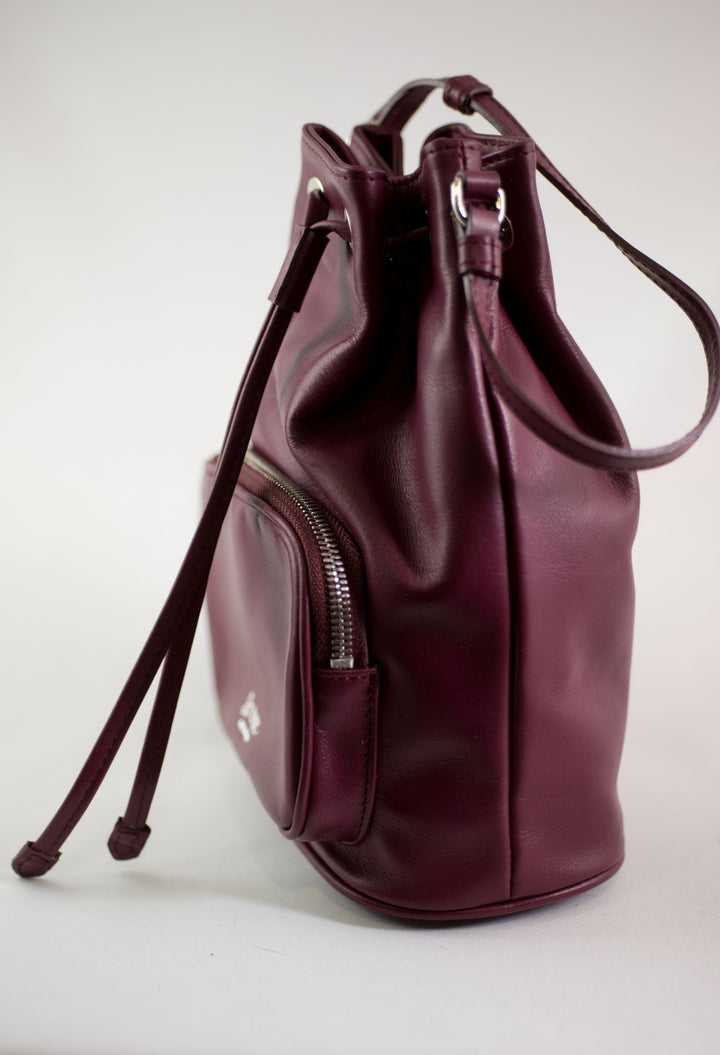 LA ROSE leather satchel bag black-28