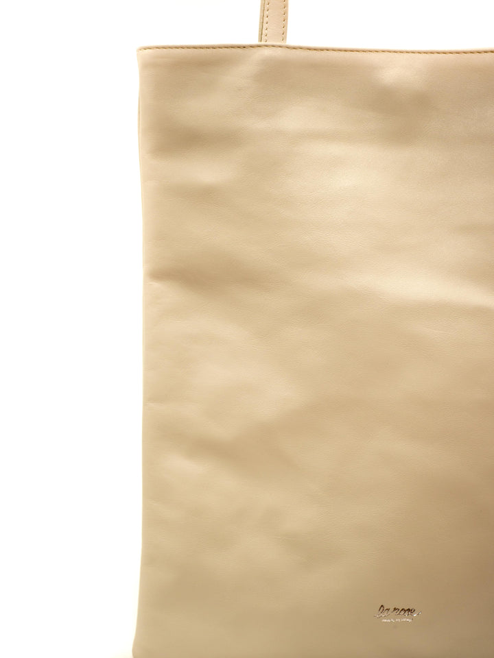 LA ROSE leather tote bag ivory-11