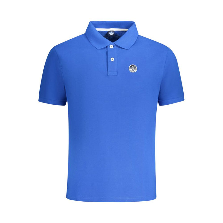 Blue Cotton Polo Shirt