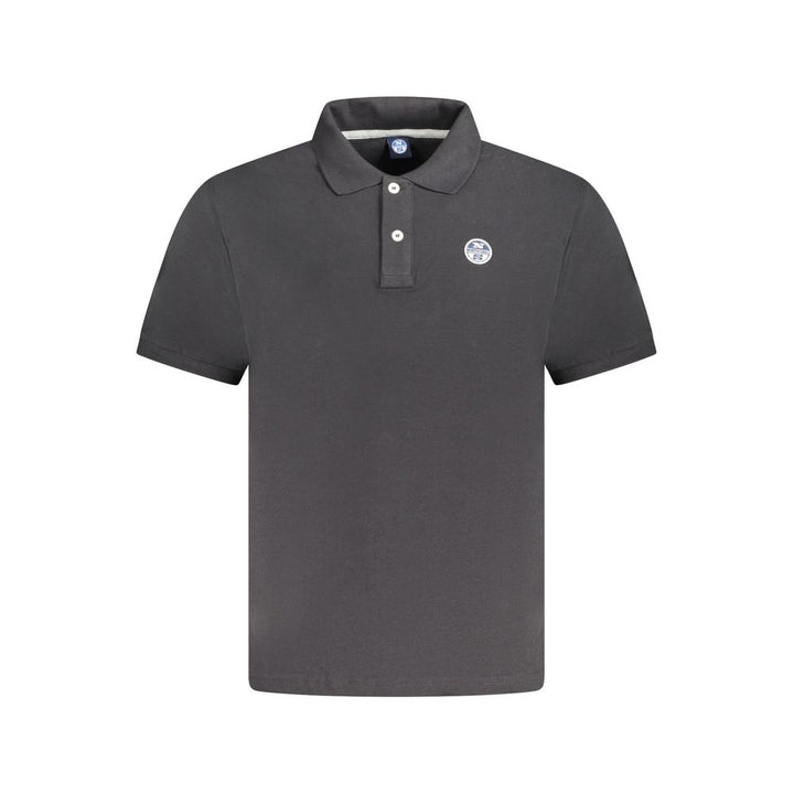 Black Cotton Polo Shirt