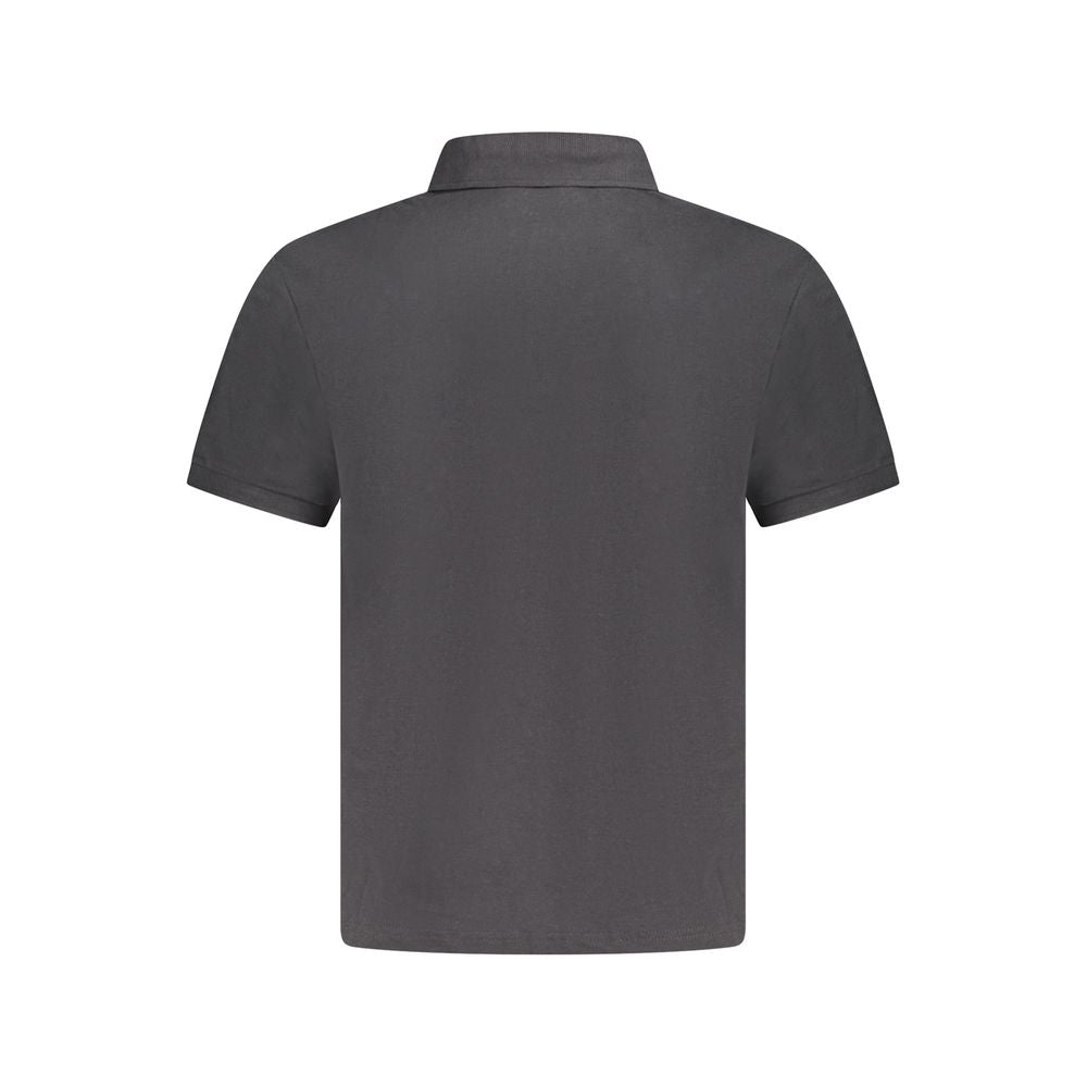 Black Cotton Polo Shirt