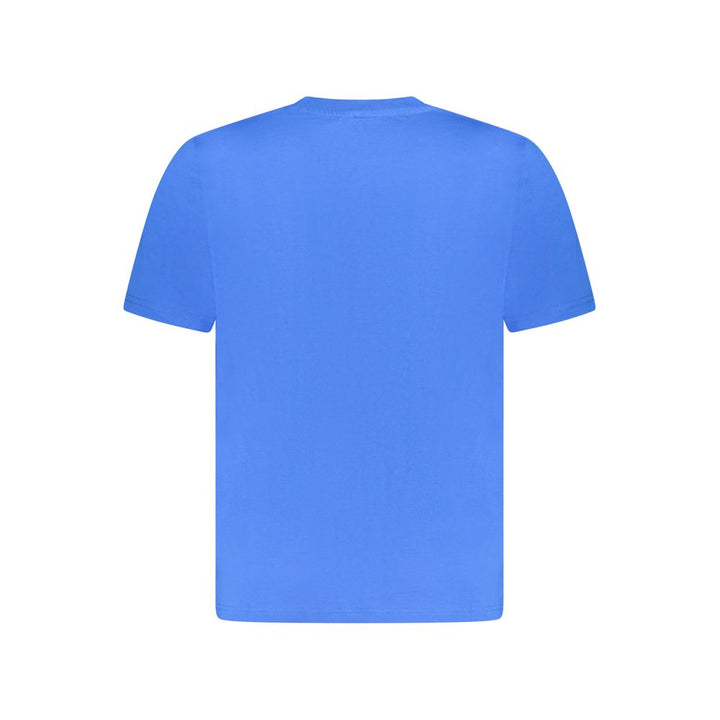 Blue Cotton Men T-Shirt
