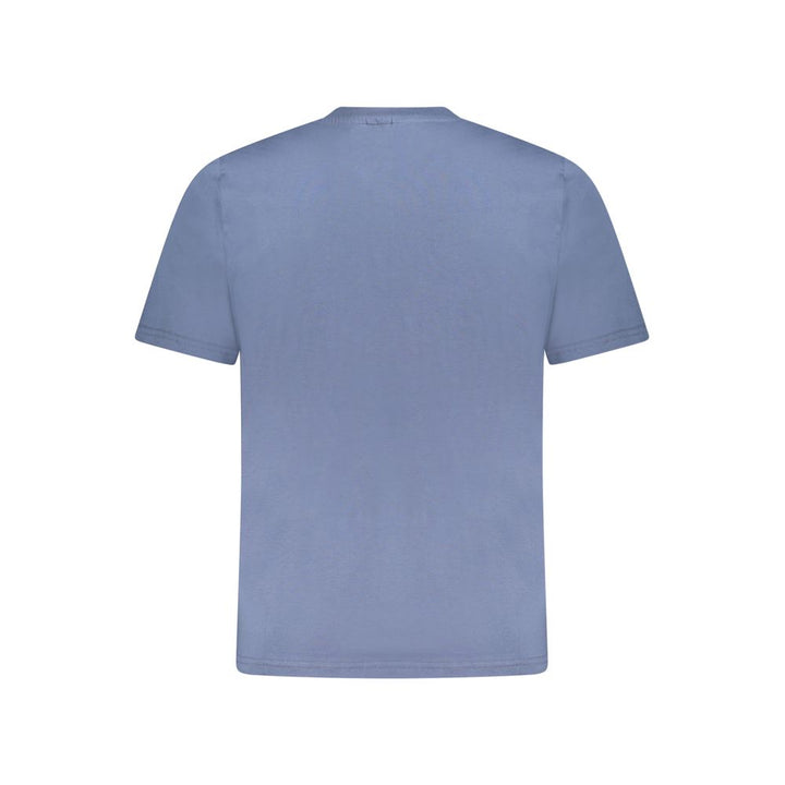 Blue Cotton Men T-Shirt