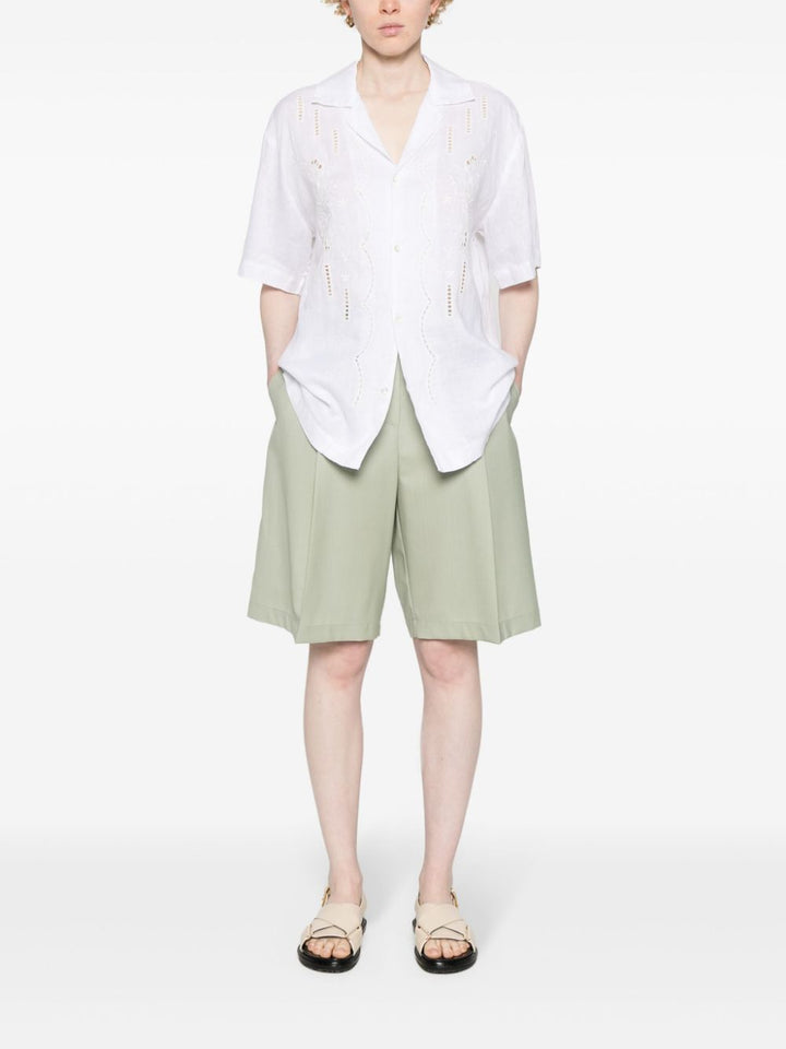 floral-embroidery linen shirt-2