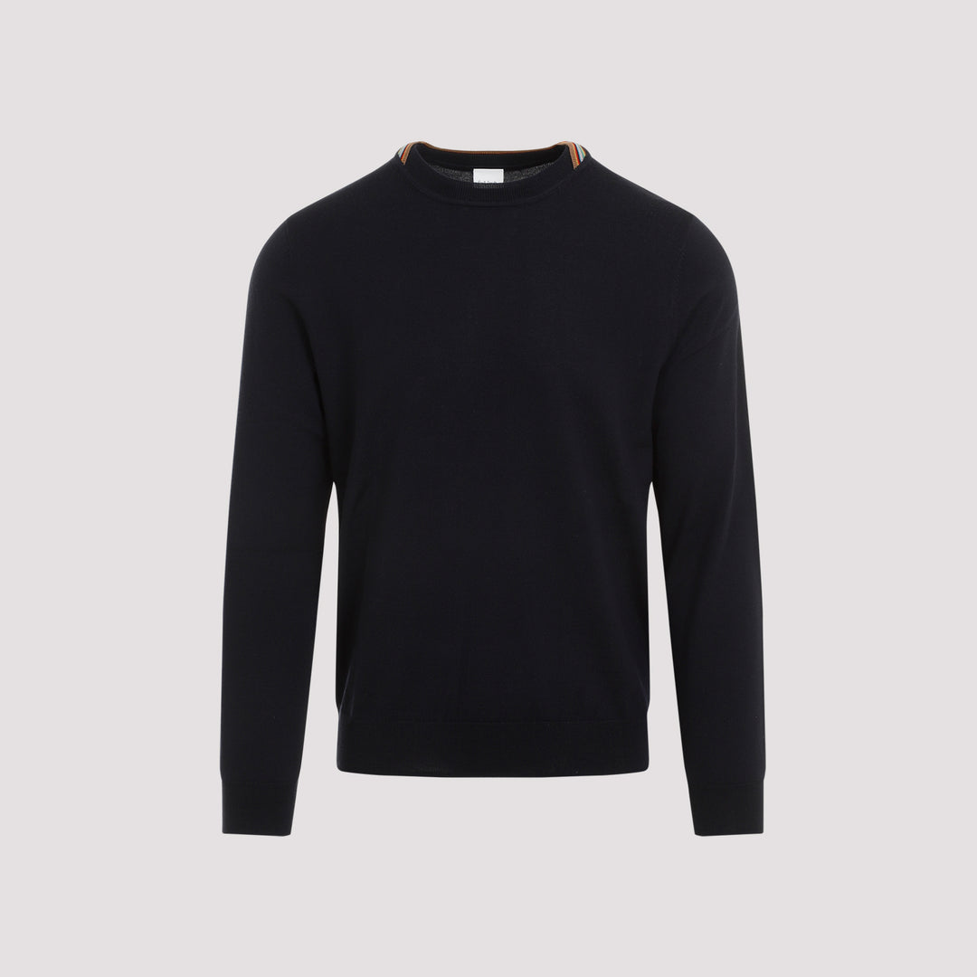 Very Dark Navy Wool Sweater-0