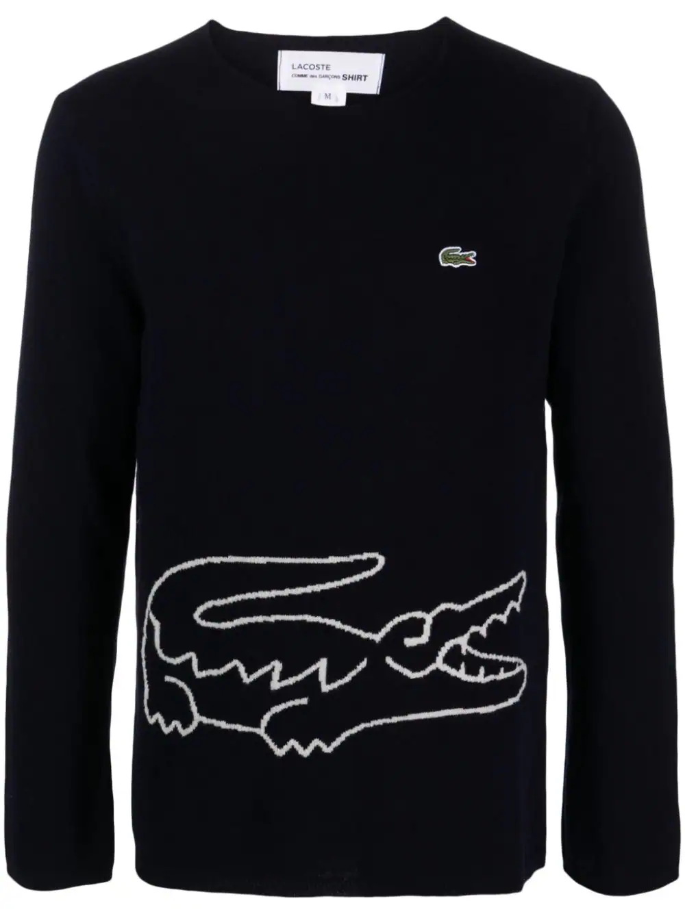 logo-patch wool jumper-1