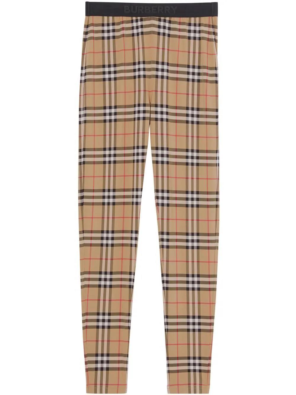 vintage check leggings-0