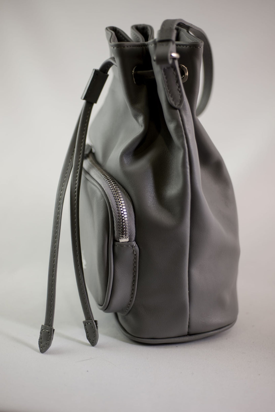 LA ROSE leather satchel bag black-14