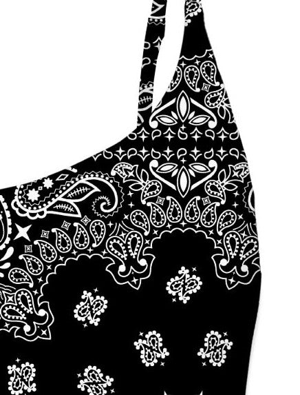 bralette swimsuit with black bandanna print-3